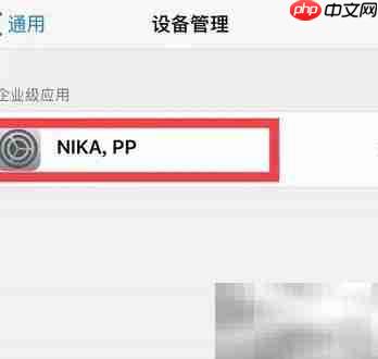 苹果手机信任企业级应用设置方法