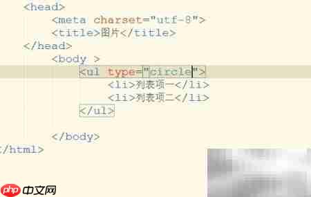 ul列表type属性详解