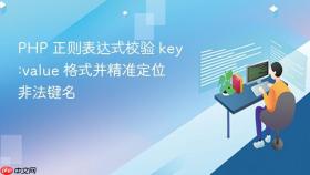 PHP 正则表达式校验 key:value 格式并精准定位非法键名