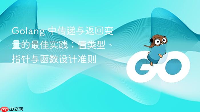 Golang 中传递与返回变量的最佳实践:值类型、指针与函数设计准则