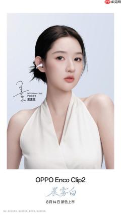 OPPO Enco Clip2 全新晨雾白配色官宣：8 月 14 日开售