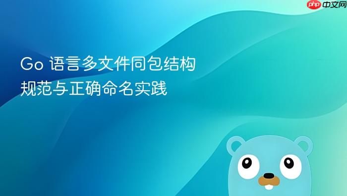 Go 语言多文件同包结构规范与正确命名实践