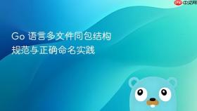 Go 语言多文件同包结构规范与正确命名实践