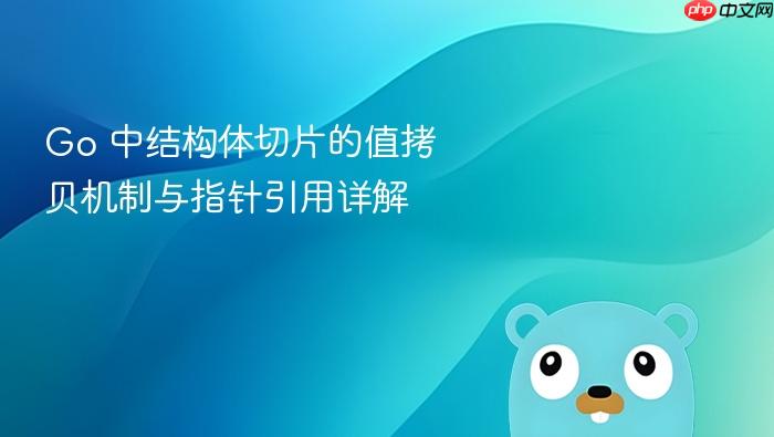 Go 中结构体切片的值拷贝机制与指针引用详解