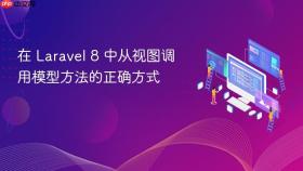 在 Laravel 8 中从视图调用模型方法的正确方式