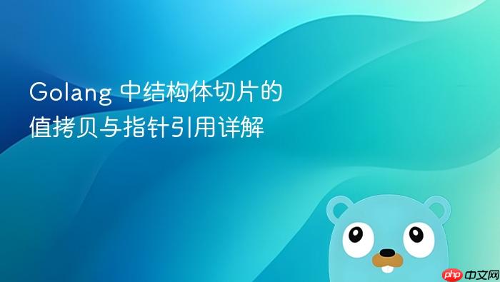 Golang 中结构体切片的值拷贝与指针引用详解