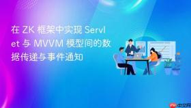 在 ZK 框架中实现 Servlet 与 MVVM 模型间的数据传递与事件通知