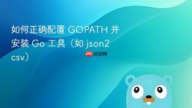 如何正确配置 GOPATH 并安装 Go 工具（如 json2csv）