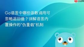 Go语言中哪些函数调用可忽略返回值?详解语言内置操作的“伪重载”机制