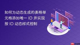 如何为动态生成的表格单元格添加唯一 ID 并实现按 ID 动态样式控制
