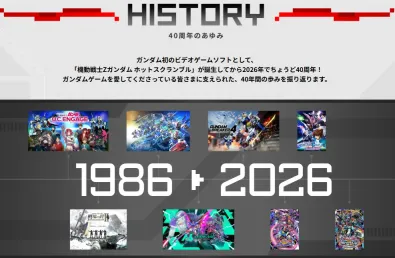 《机动战士高达》游戏迎来诞生40周年!专设纪念网站开启