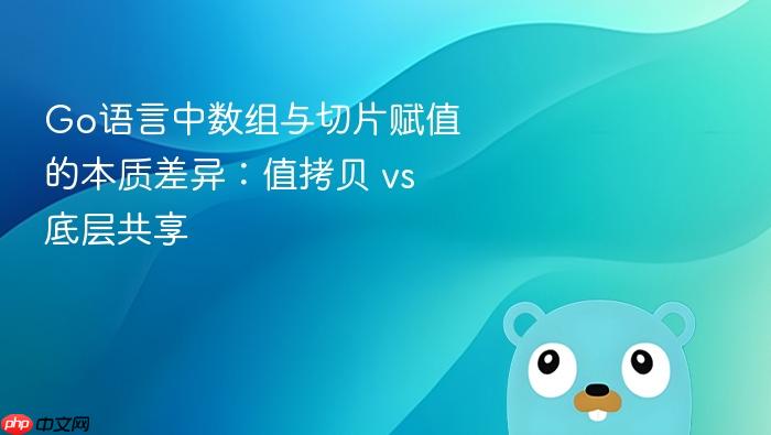 Go语言中数组与切片赋值的本质差异:值拷贝 vs 底层共享
