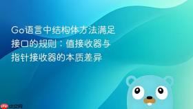 Go语言中结构体方法满足接口的规则:值接收器与指针接收器的本质差异