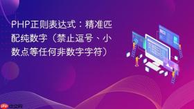 PHP正则表达式:精准匹配纯数字(禁止逗号、小数点等任何非数字字符)