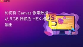 如何将 Canvas 像素数据从 RGB 转换为 HEX 格式输出