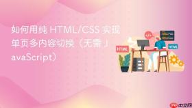 如何用纯 HTML/CSS 实现单页多内容切换(无需 JavaScript)