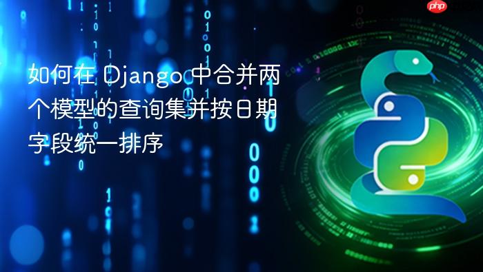 如何在 Django 中合并两个模型的查询集并按日期字段统一排序