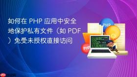 如何在 PHP 应用中安全地保护私有文件（如 PDF）免受未授权直接访问