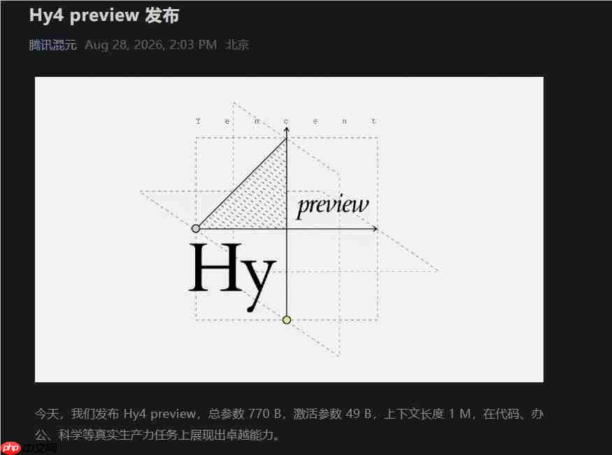 腾讯混元大模型王炸升级:770B旗舰新版Hy4preview震撼开源,直奔开源第一梯队