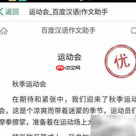 运动会作文素材精选