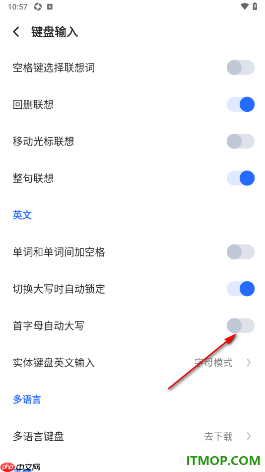 讯飞输入法手机版设置启用首字母自动大写的方法
