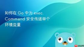 如何在 Go 中为 exec.Command 安全传递单个环境变量
