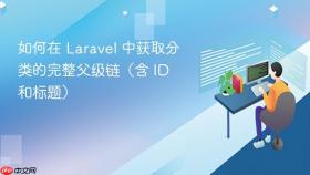 如何在 laravel 中获取分类的完整父级链(含 id 和标题) - php中文网