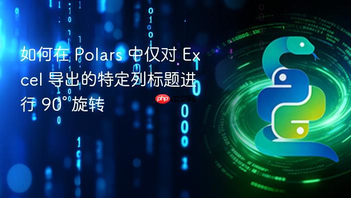 如何在 Polars 中仅对 Excel 导出的特定列标题进行 90° 旋转