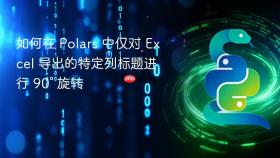 如何在 Polars 中仅对 Excel 导出的特定列标题进行 90° 旋转