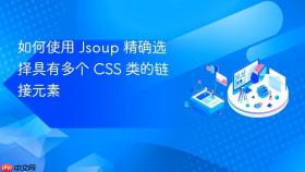 如何使用 Jsoup 精确选择具有多个 CSS 类的链接元素
