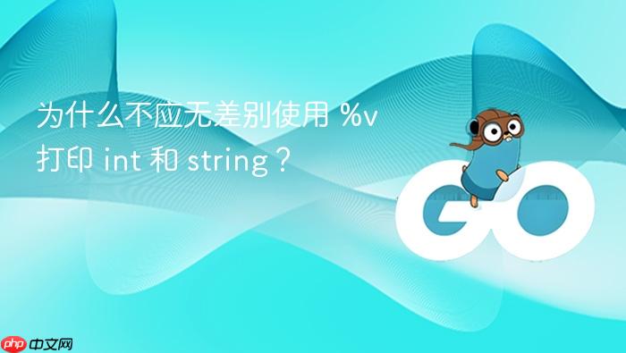 为什么不应无差别使用 %v 打印 int 和 string?