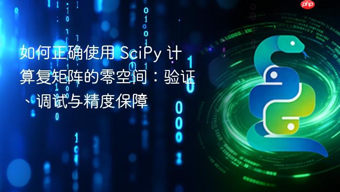 如何正确使用 SciPy 计算复矩阵的零空间:验证、调试与精度保障