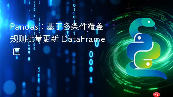 Pandas:基于多条件覆盖规则批量更新 DataFrame 值