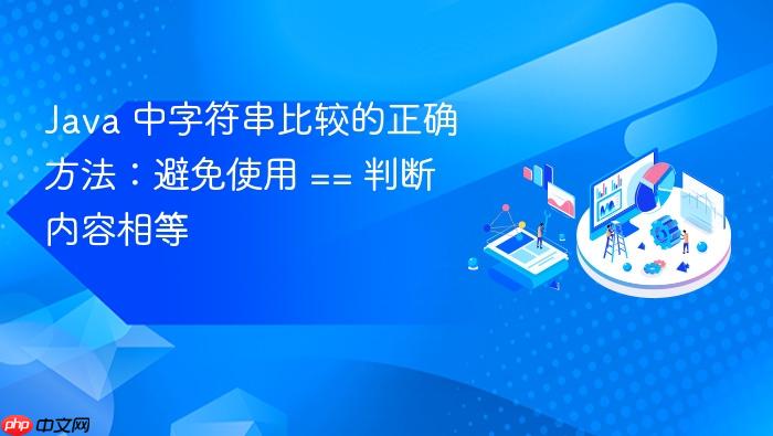 Java 中字符串比较的正确方法:避免使用 == 判断内容相等