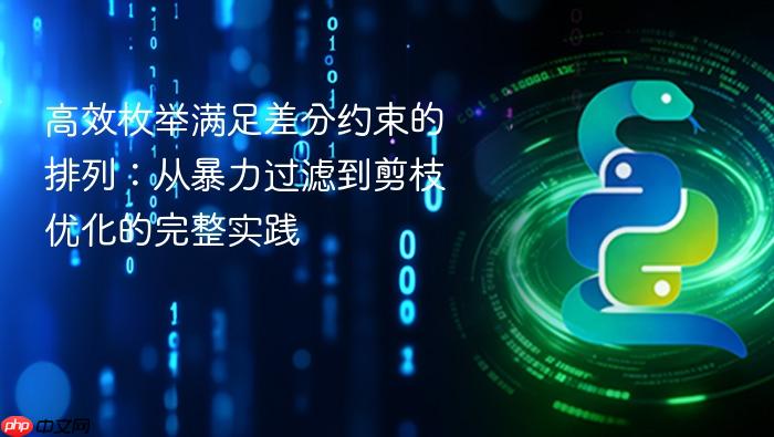 高效枚举满足差分约束的排列：从暴力过滤到剪枝优化的完整实践
