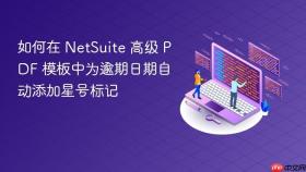 如何在 NetSuite 高级 PDF 模板中为逾期日期自动添加星号标记