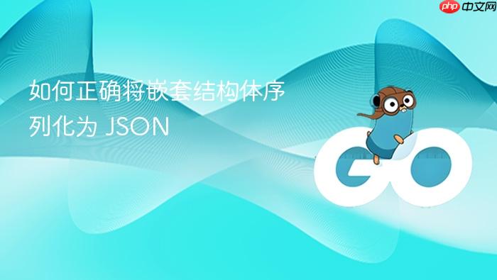 如何正确将嵌套结构体序列化为 JSON