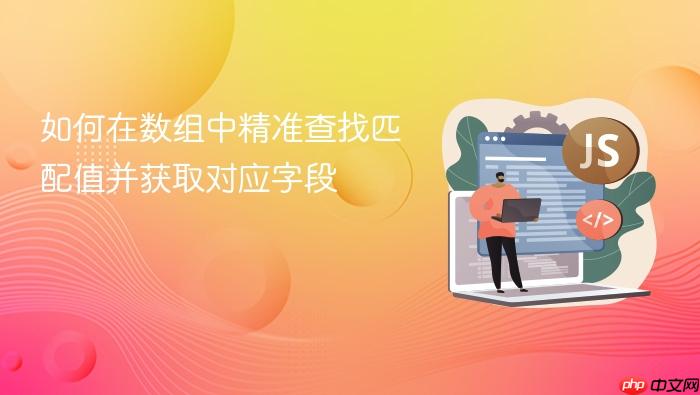 如何在数组中精准查找匹配值并获取对应字段