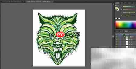 绿狼形象创意设计