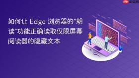 如何让 Edge 浏览器的“朗读”功能正确读取仅限屏幕阅读器的隐藏文本