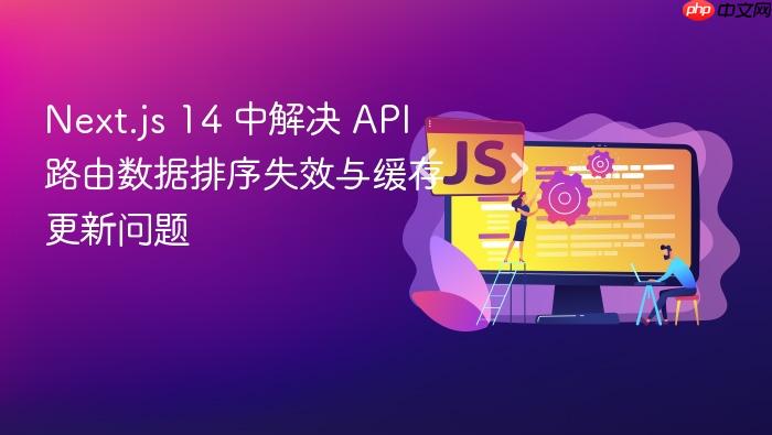 Next.js 14 中解决 API 路由数据排序失效与缓存更新问题
