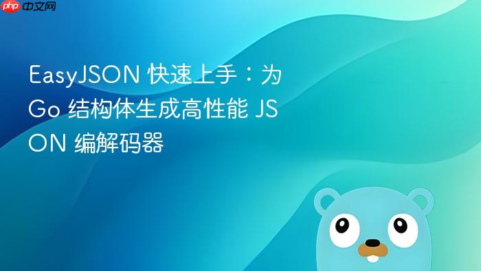 EasyJSON 快速上手:为 Go 结构体生成高性能 JSON 编解码器