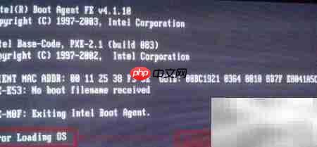 Error loading OS 修复指南