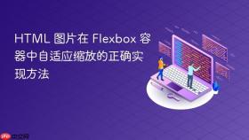 HTML 图片在 Flexbox 容器中自适应缩放的正确实现方法
