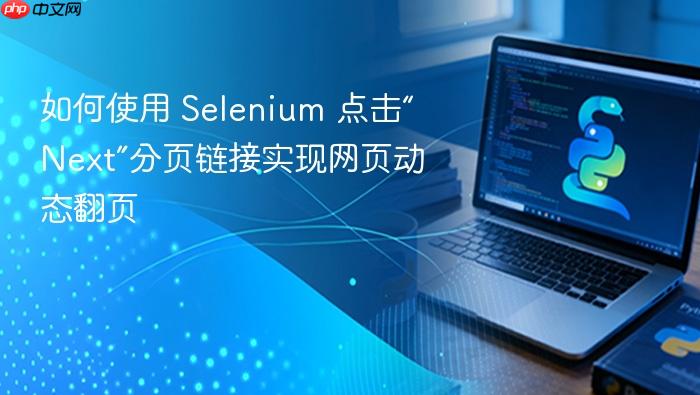 如何使用 Selenium 点击“Next”分页链接实现网页动态翻页