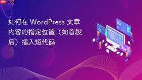 如何在 WordPress 文章内容的指定位置（如首段后）插入短代码
