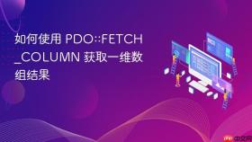 如何使用 PDO::FETCH_COLUMN 获取一维数组结果
