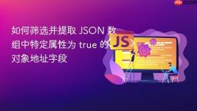 如何筛选并提取 JSON 数组中特定属性为 true 的对象地址字段
