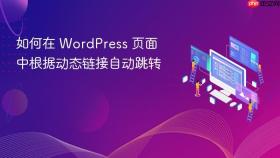 如何在 WordPress 页面中根据动态链接自动跳转