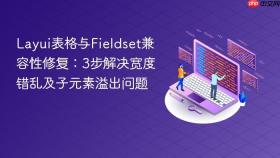 Layui表格与Fieldset兼容性修复：3步解决宽度错乱及子元素溢出问题
